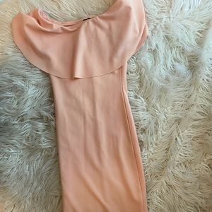 Pink off the shoulder dress